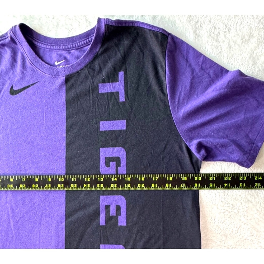 LSU Tigers Nike Tee shirt Adult large Colorblock purple Y2K football USA made - Picture 8 of 14